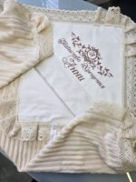 Крижма  з велюру та лляного мережива  - Зображення 2