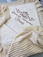 Крижма  з велюру та лляного мережива  - Зображення 3