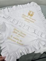 Крижма з ранфорсу та велюру з рюшами - Зображення 3