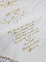 Крижма  з ранфорсу та піке «косичка»  - Зображення 2