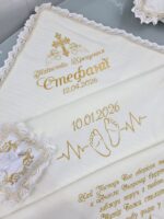 Крижма  з ранфорсу та піке «косичка»  - Зображення 3