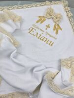 Подвійна муслінова крижма  з вишивкою - Зображення 2