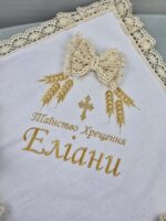 Подвійна муслінова крижма  з вишивкою - Зображення 3