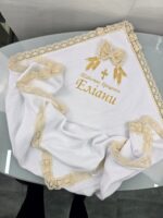 Подвійна муслінова крижма  з вишивкою - Зображення 4