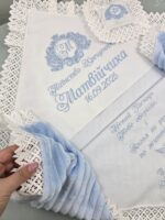 Крижма з ранфорсу та страйпу - Зображення 3