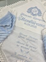 Крижма з ранфорсу та страйпу - Зображення 2