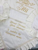 Іменна крижма-пледик  з рюшами - Зображення 5