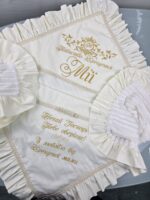 Іменна крижма-пледик  з рюшами