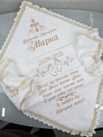  Іменна крижма для хрещення велюр/махра ТМ «Янголятко» - Зображення 4