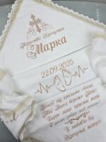  Іменна крижма для хрещення велюр/махра ТМ «Янголятко» - Зображення 2