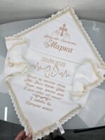  Іменна крижма для хрещення велюр/махра ТМ «Янголятко»