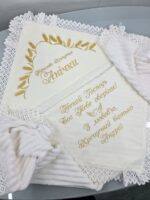 Іменна крижма  махра з вишивкою - Зображення 4