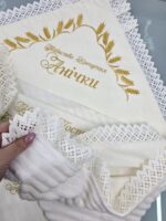 Іменна крижма  махра з вишивкою - Зображення 2