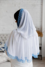 Палантин з блакитним мереживом - Зображення 3