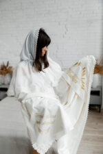 Палантин  з мереживом “зубчик з ромбами”  - Зображення 4