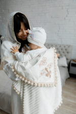 Палантин з бежевим лляним мереживом  - Зображення 4