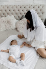 Палантин  з широкого лляного мережива  - Зображення 3