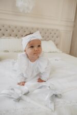 Натуральна м'яка тканина хрестильної сукні Янголятко для немовлят