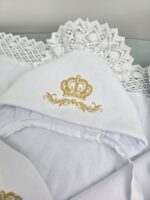 Сукня для хрещення Домініка з капором та пінетками на дівчинці від ТМ Янголятко